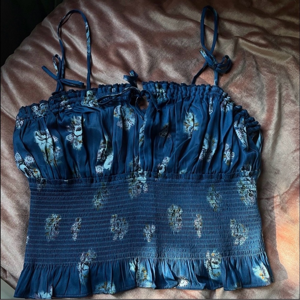 NEW Free People Blue Floral Camisole